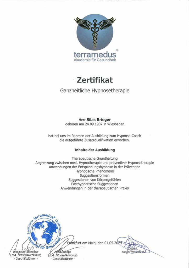 ganzheitliche hypnosetherapie silas brieger